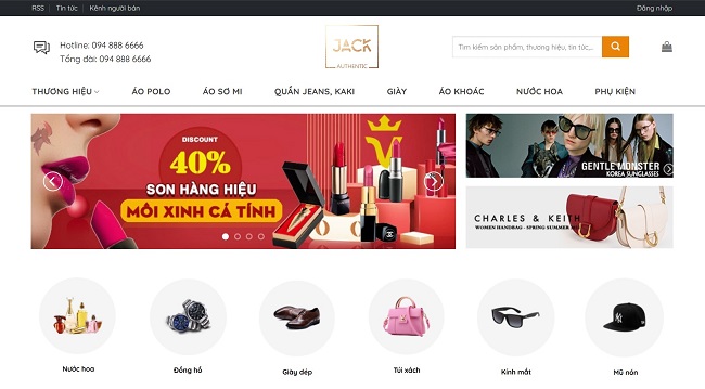 Website Thương hiệu Jack Authentic